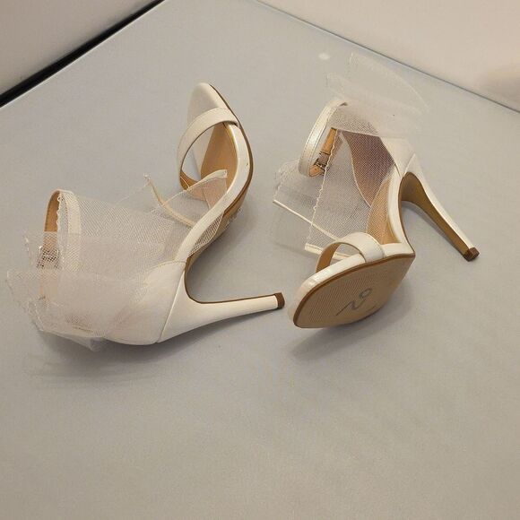 SODA ELEGANT STILETTO STRAPPY HEEL with BOW SANDAL - Picture 14 of 16